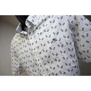 Penguin MunsingWear Dress Shirt Heritage Slim Fit Milk Cartons Mens Large